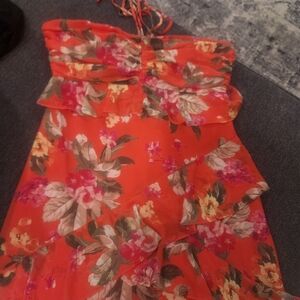 Wayf Floral High Low Dress